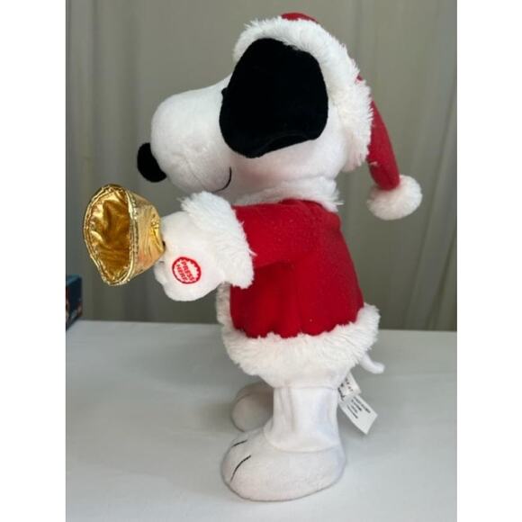 Hallmark 2011 14" animated musical bell ringing Snoopy Peanuts Santa - Picture 3 of 5